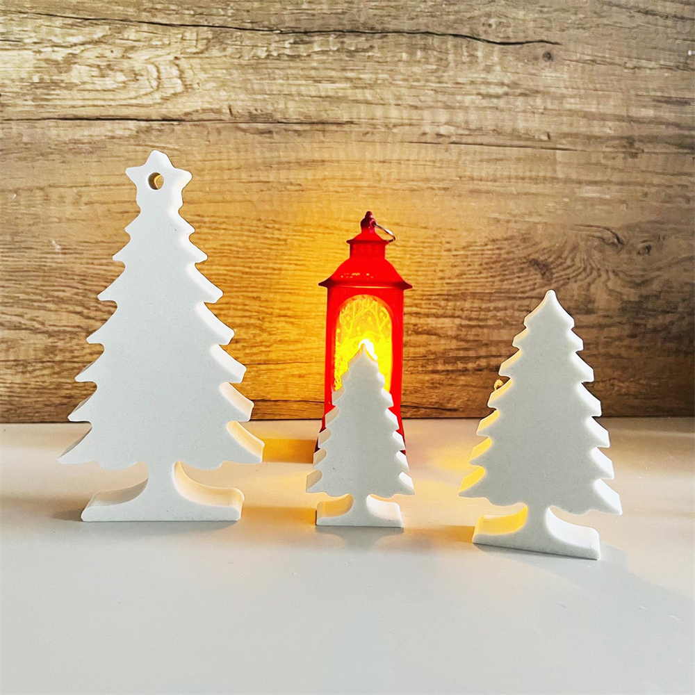 Xmas Candle Making - Christmas Tree Aromath Gypsum Plaster Mold