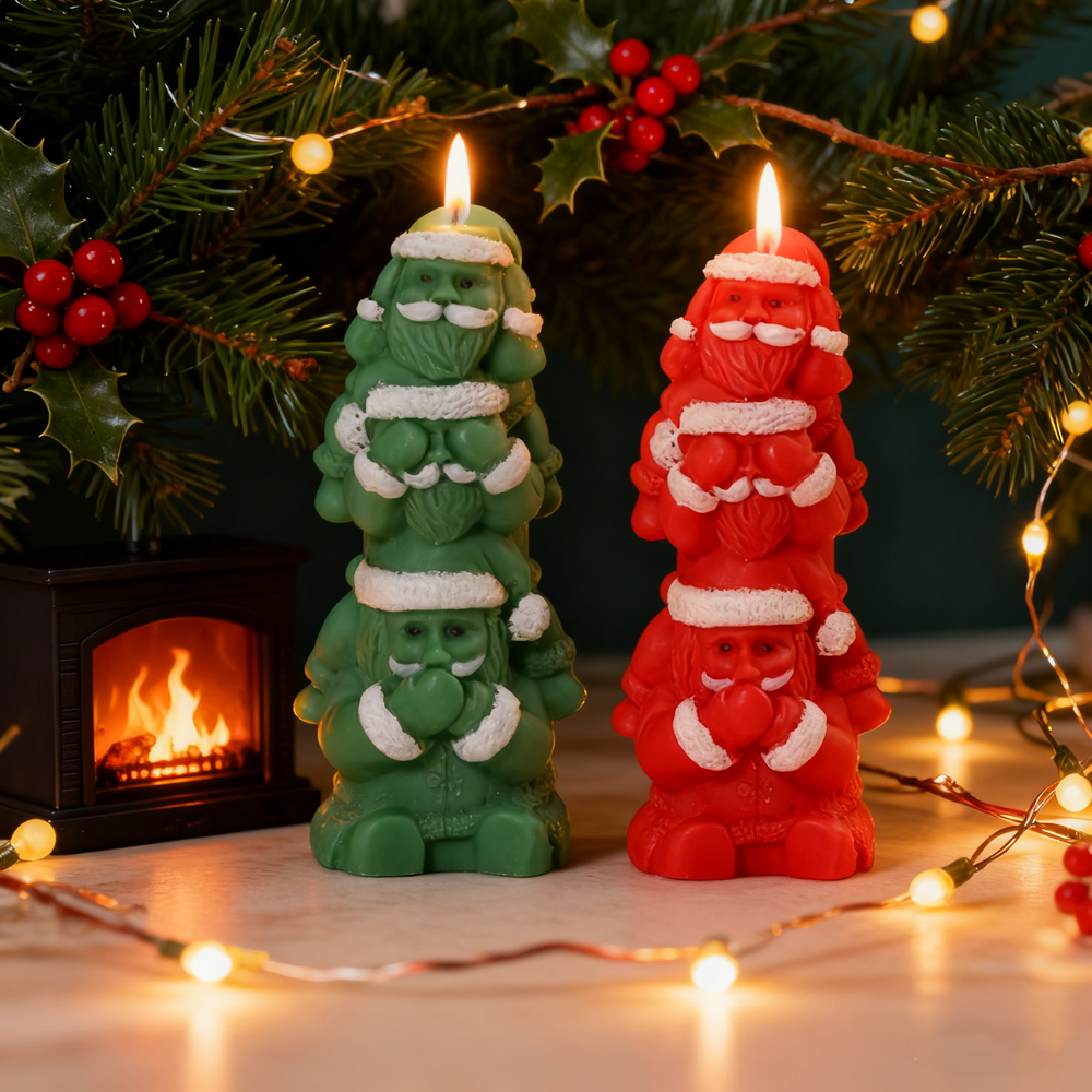 Xmas Candle Making - 3D Christmas Santa Candle Mold Xmas