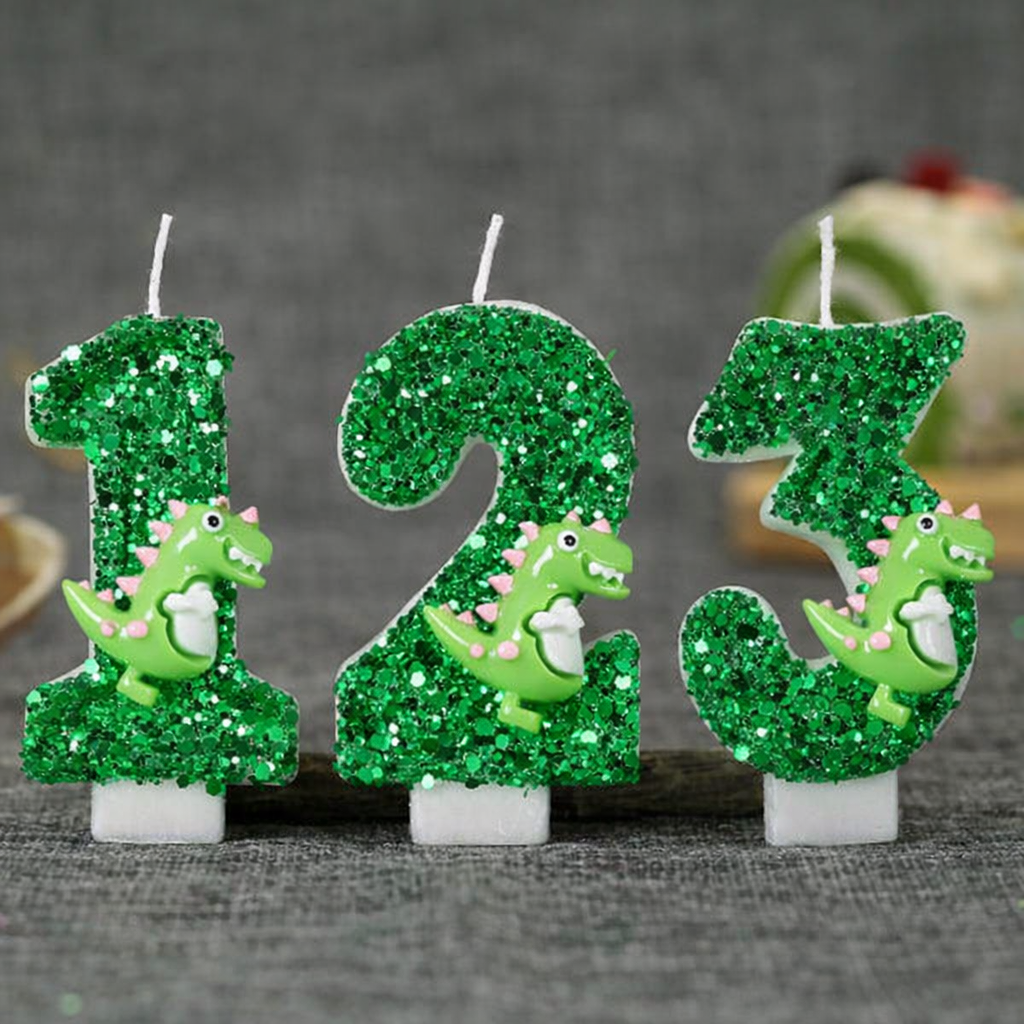 Paraffin Candle Wax - Cartoon Dinosaur Digital Birthday Candle -