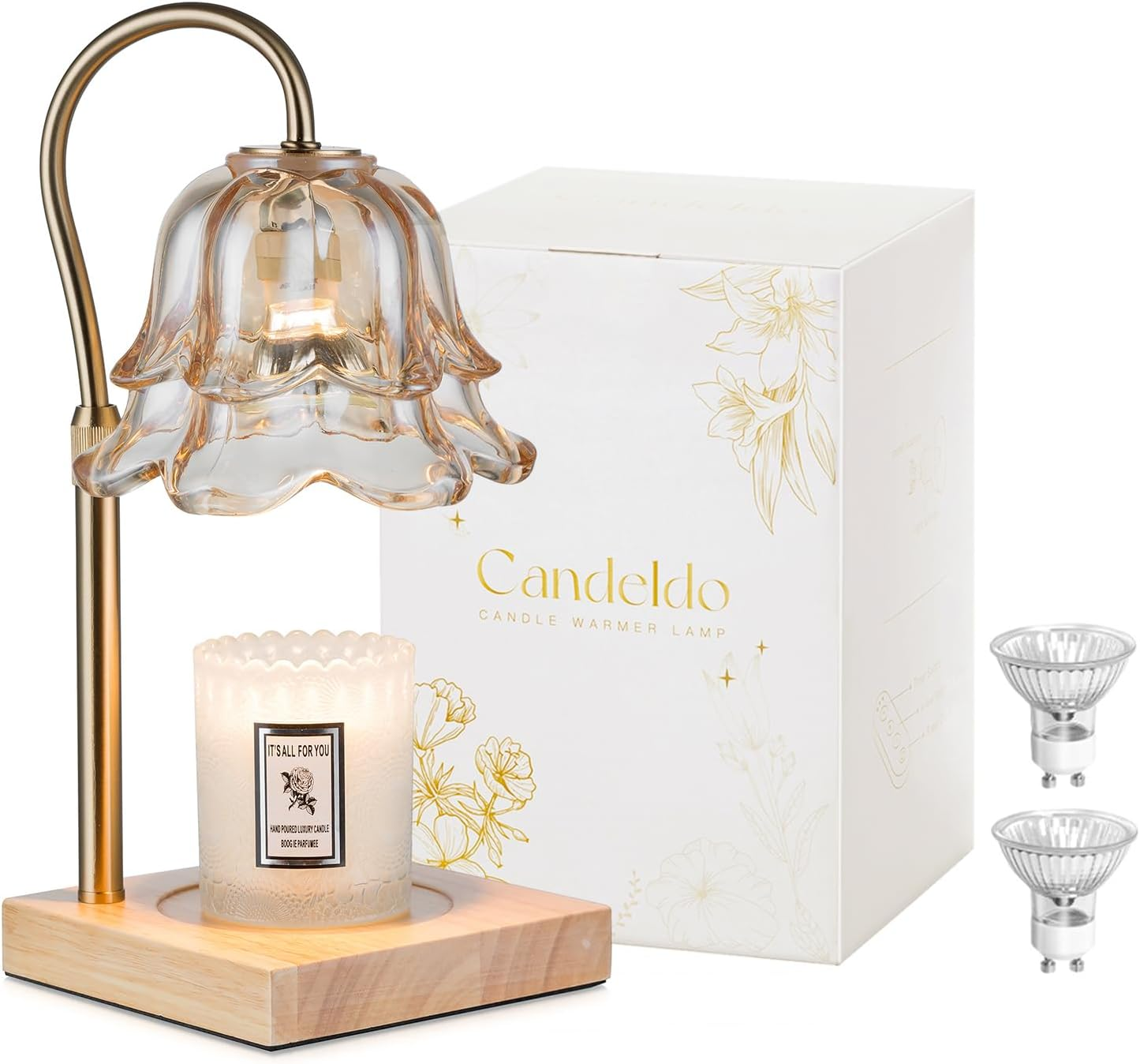 Paraffin Candle Wax - Candle Warmer Lamp with Timer: Flower