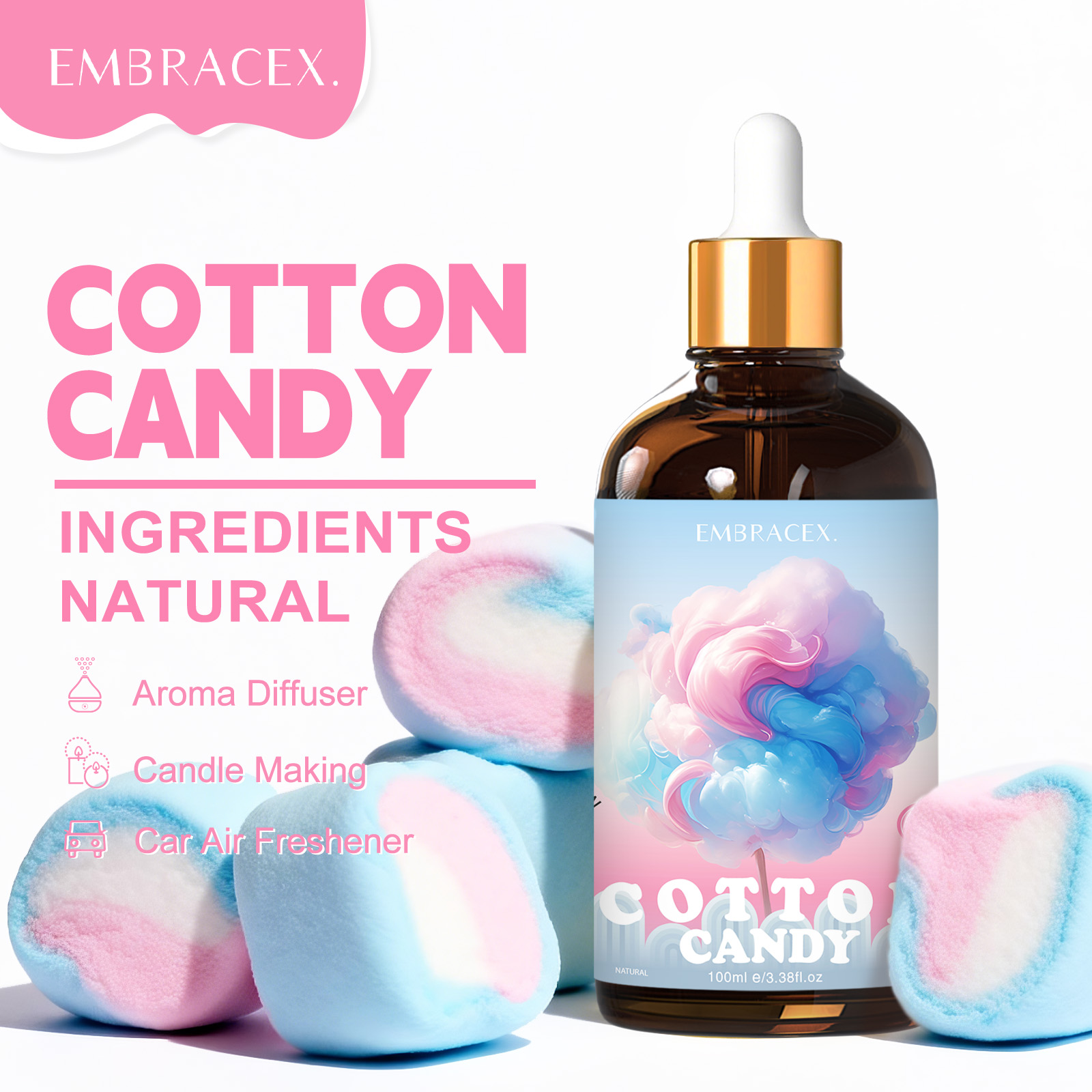 100ml Cotton Candy Essential O - Candle Making Ingredients recension och pris