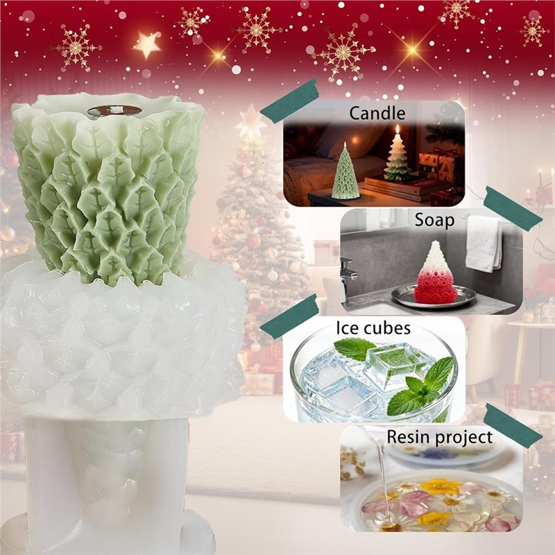 ABZV-Christmas Silicone Molds  - Xmas Candle Making recension och pris