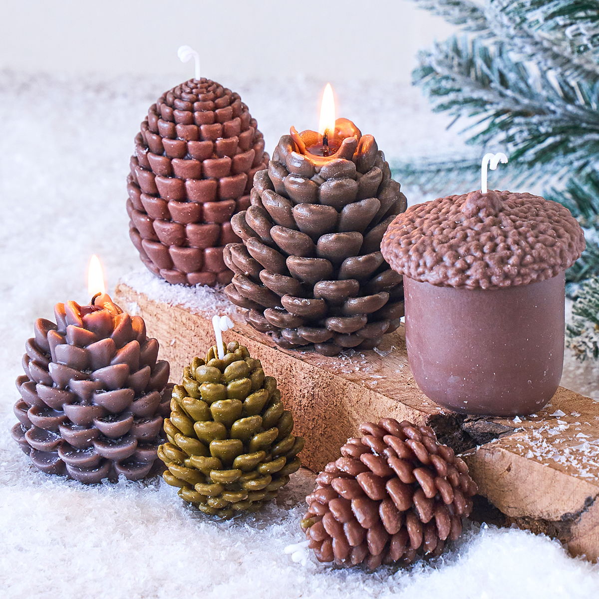 3D Pine Cone Silicone Candle M - Xmas Candle Making recension och pris