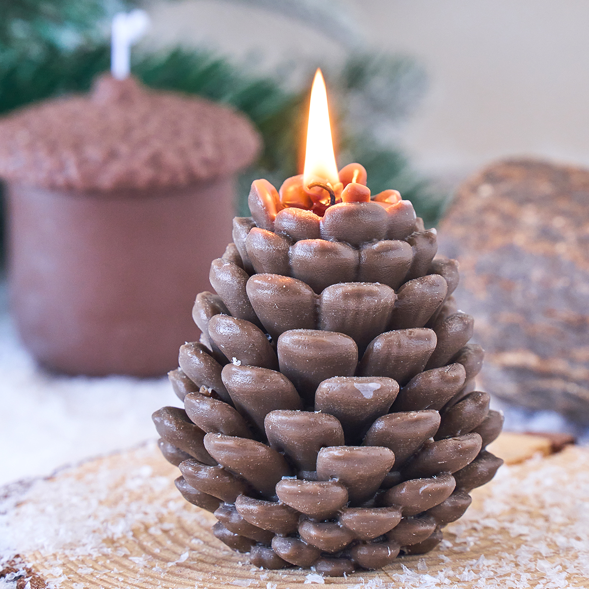 3D Pine Cone Silicone Candle M - Xmas Candle Making recension och pris