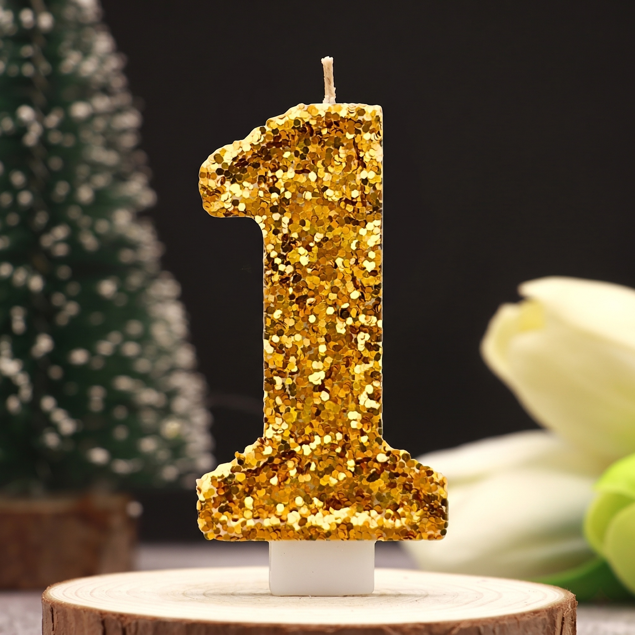 Digital Birthday Candle Gold C - Paraffin Candle Wax recension och pris