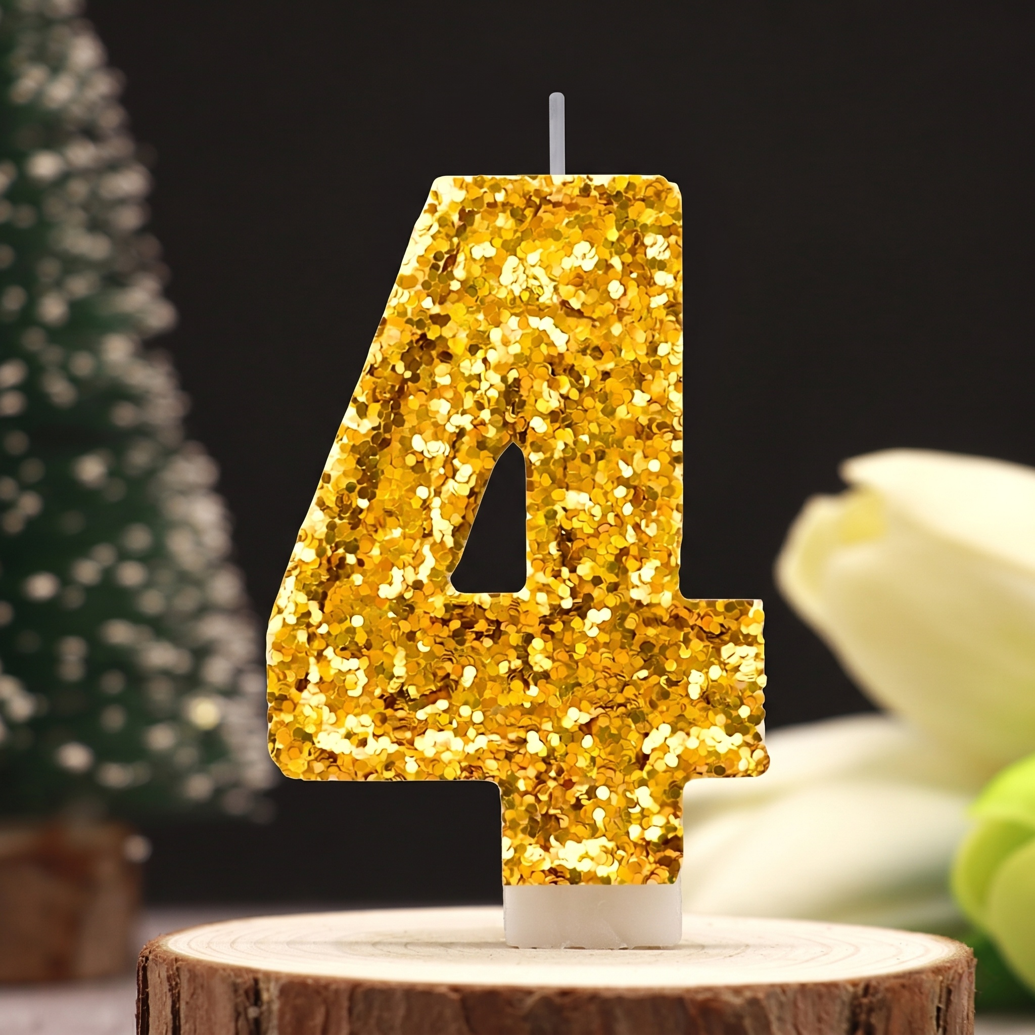 Digital Birthday Candle Gold C - Paraffin Candle Wax recension och pris
