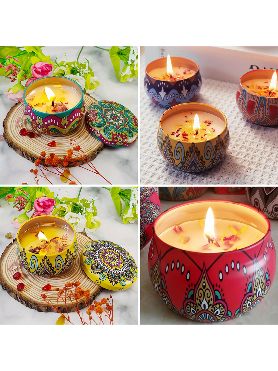 12pcs Premium Floral Printed C - Candle Making Vessels recension och pris