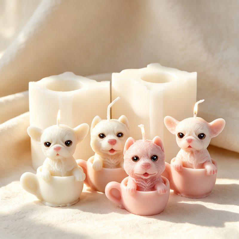 Cute Dog Cup Shaped Silicone M - Candle Making Vessels recension och pris