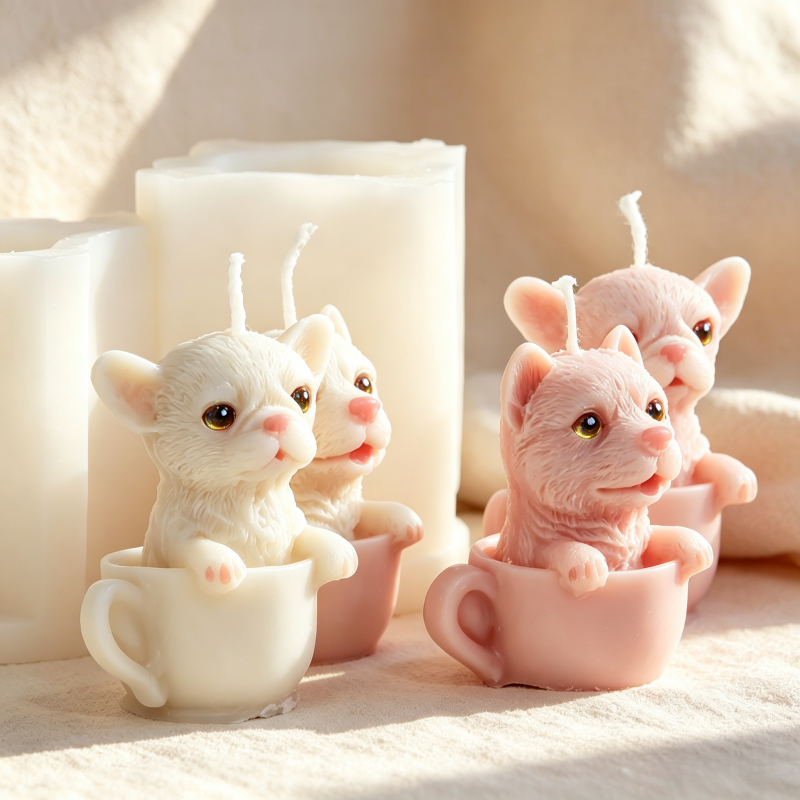 Cute Dog Cup Shaped Silicone M - Candle Making Vessels recension och pris
