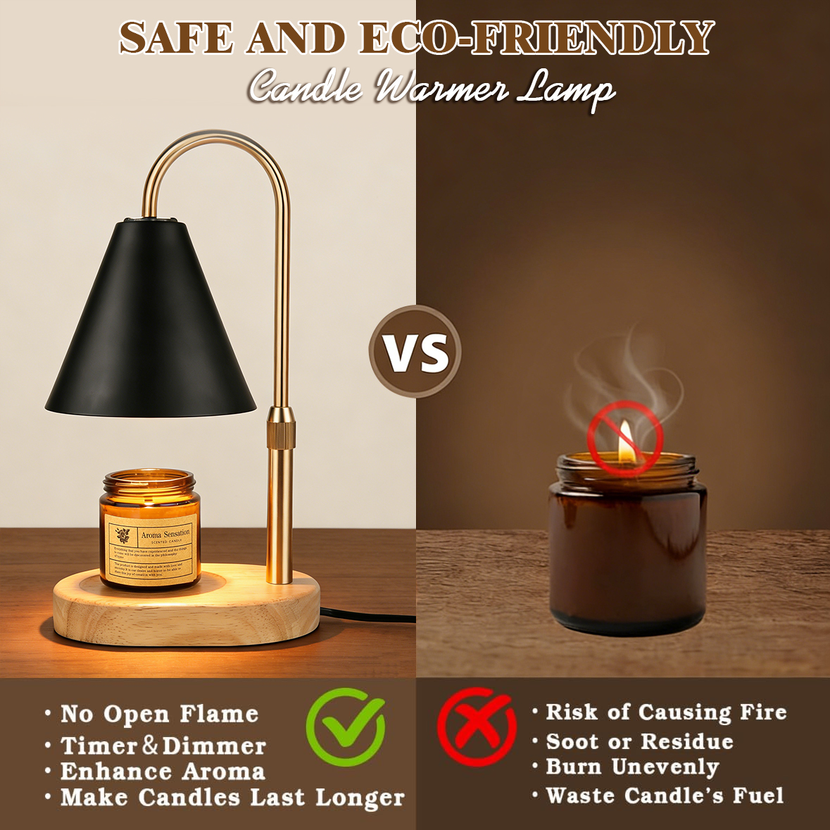 Black Candle Warmer Lamp with  - Paraffin Candle Wax recension och pris