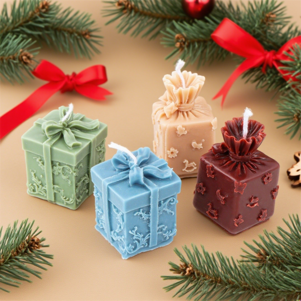 3D Xmas Gift Box Silicone Cand - Xmas Candle Making recension och pris