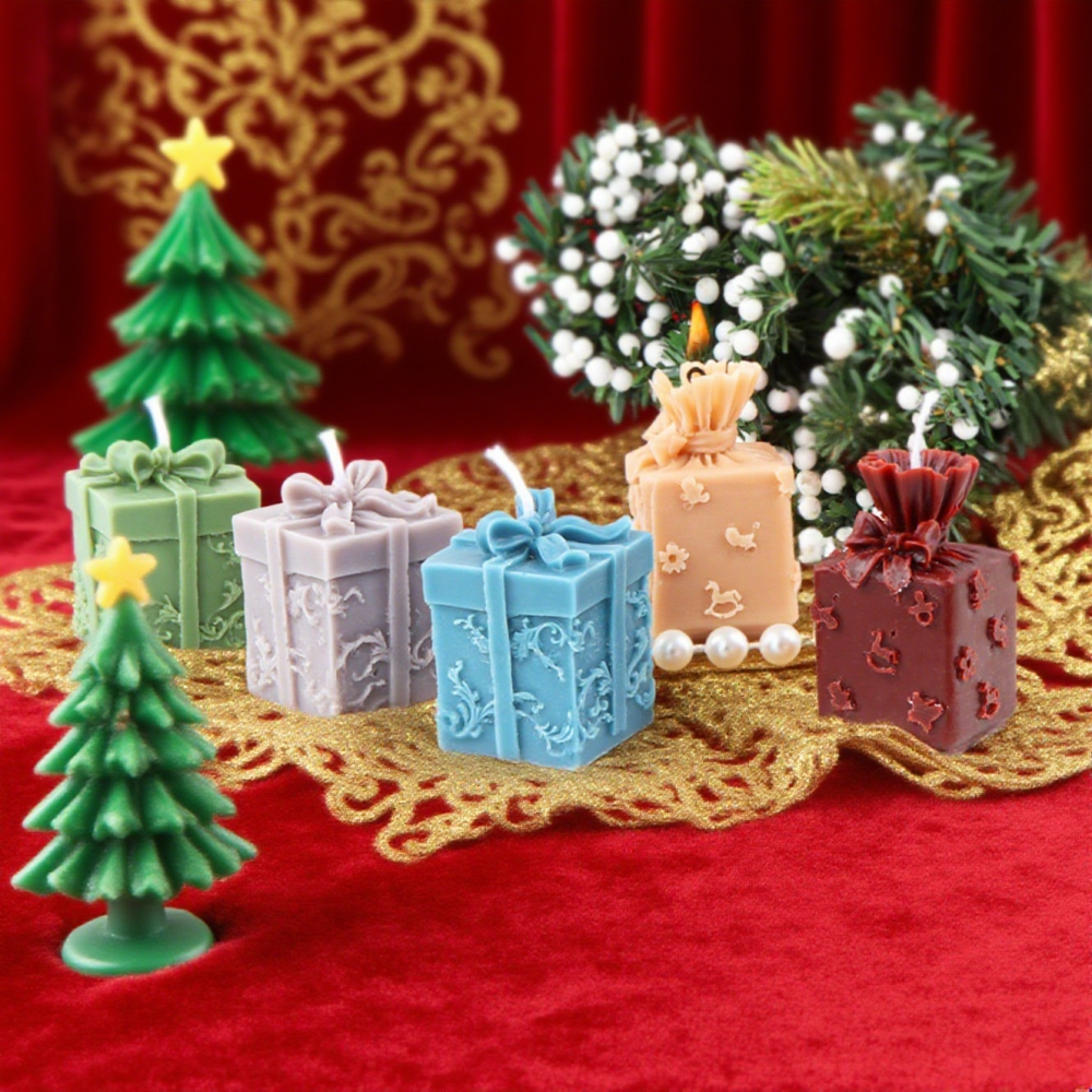 3D Xmas Gift Box Silicone Cand - Xmas Candle Making recension och pris