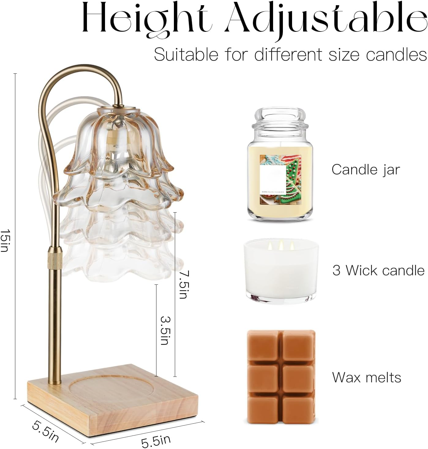 Candle Warmer Lamp with Timer: - Paraffin Candle Wax recension och pris