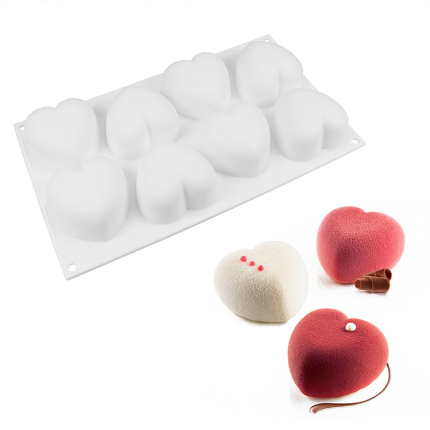 Love Heart Silicone Soap Mold  - Candle Making Activity recension och pris