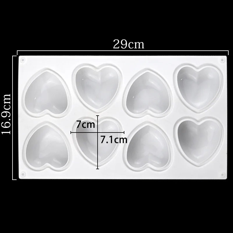 Love Heart Silicone Soap Mold  - Candle Making Activity recension och pris