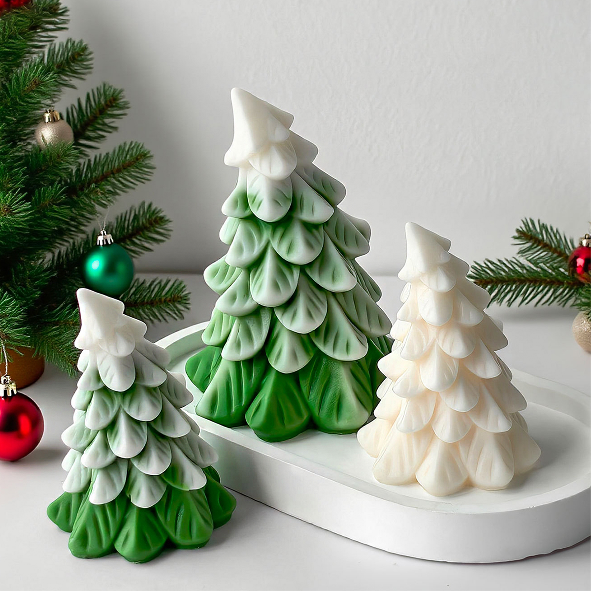 DIY Christmas Tree Silicone Mo - Xmas Candle Making recension och pris