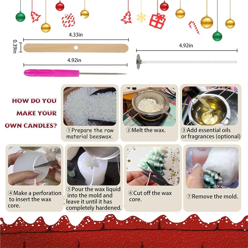 Christmas Silicone Molds Chris - Xmas Candle Making recension och pris