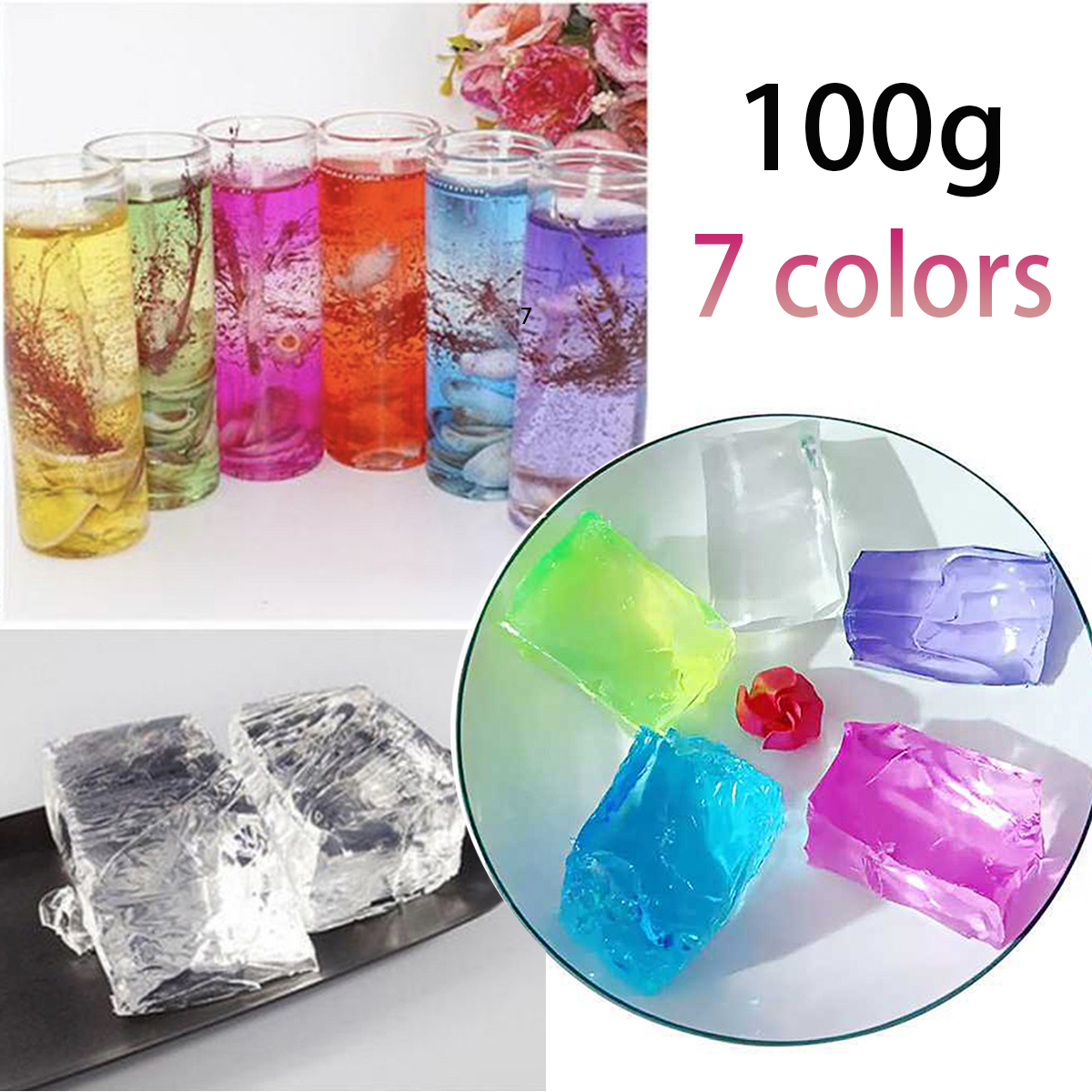 100G 7Colors Jelly Wax DIY Han - Candle Making Ingredients recension och pris