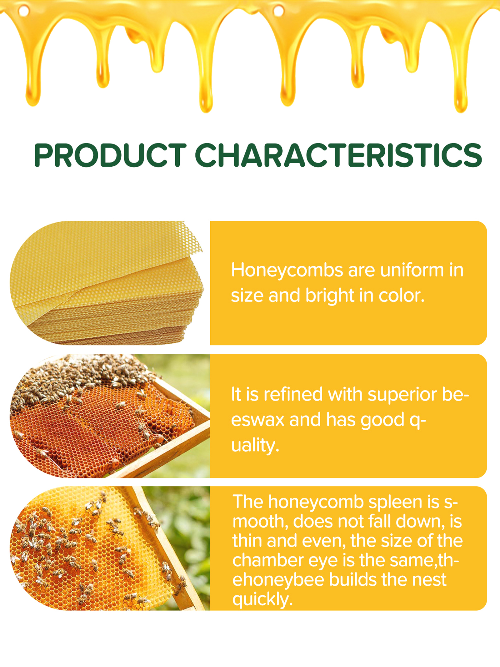 10Pcs Natural Honeycomb Bee Wa - Candle Making Ingredients recension och pris
