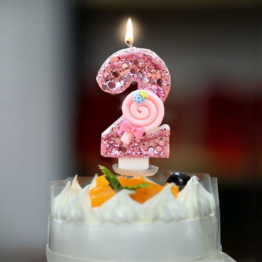 1pc Large 0-9 Numbers Pink Lol - Paraffin Candle Wax recension och pris
