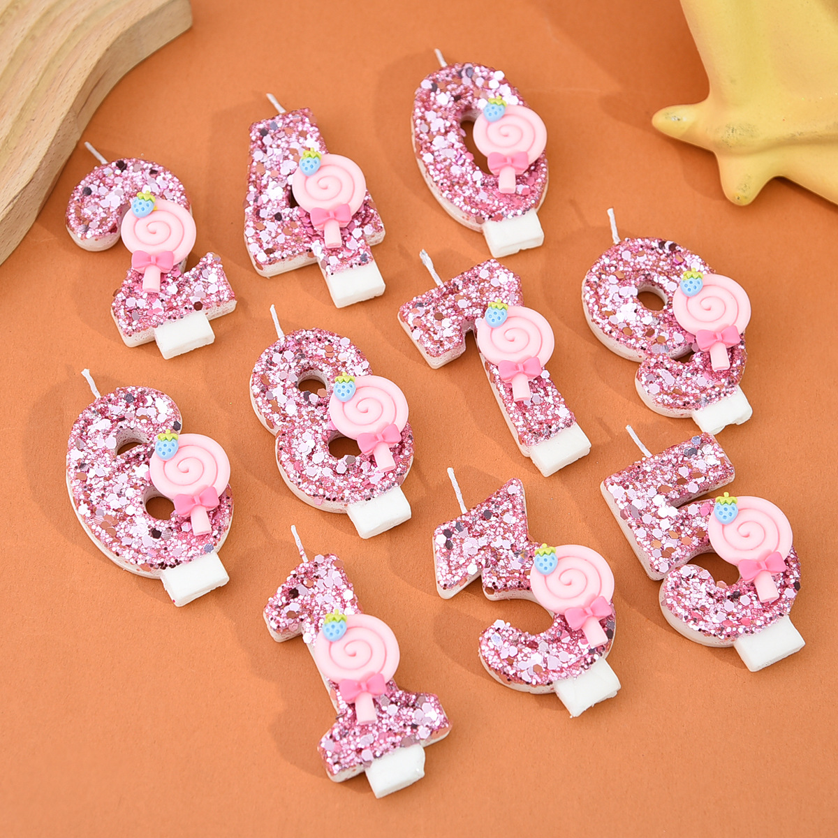 1pc Large 0-9 Numbers Pink Lol - Paraffin Candle Wax recension och pris