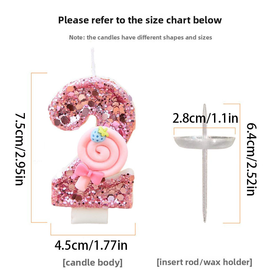 1pc Large 0-9 Numbers Pink Lol - Paraffin Candle Wax recension och pris