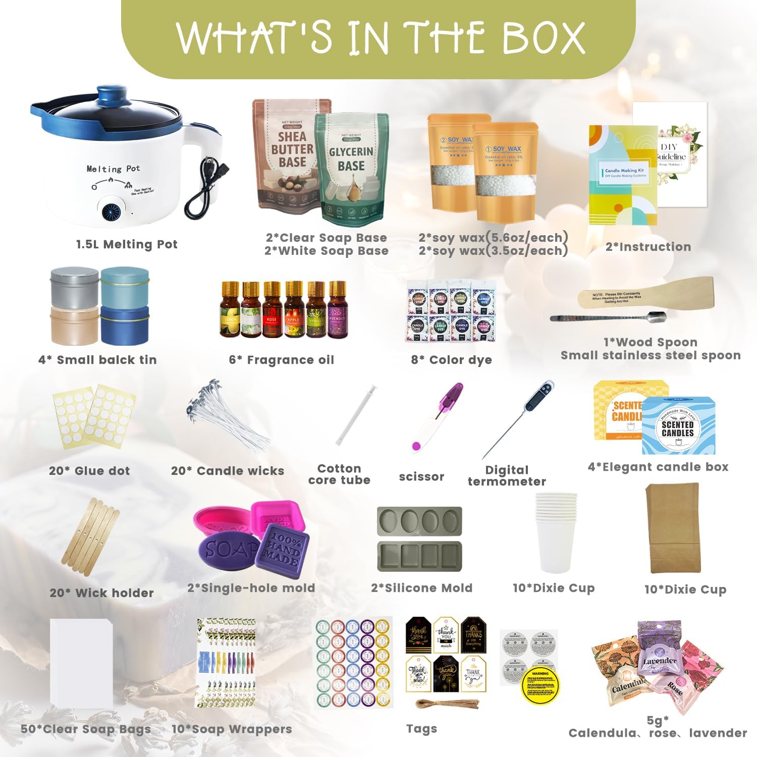 2 in 1 Candle Soap Making Kit  - Candle Making Kit For Beginners recension och pris